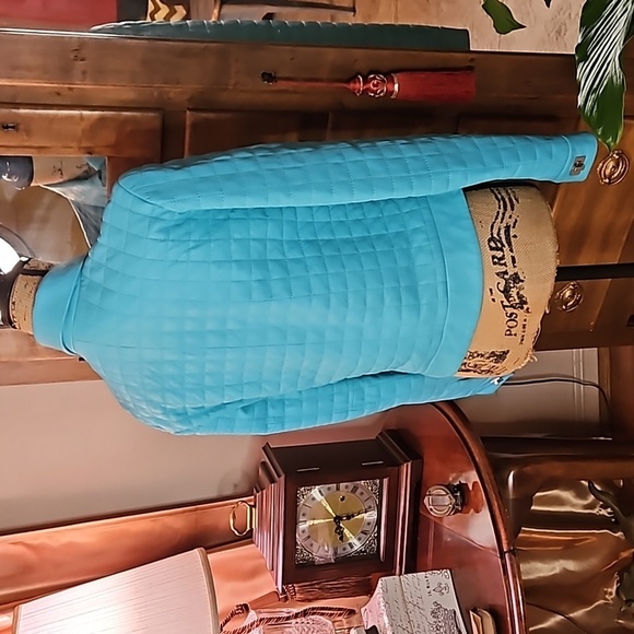 SienaStudio Turquoise Leather Jacket size Small - Picture 7 of 14